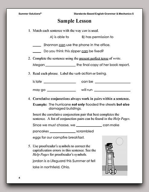 Standards-Based English Grammar & Mechanics 5