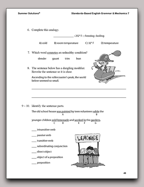 Standards-Based English Grammar & Mechanics 7